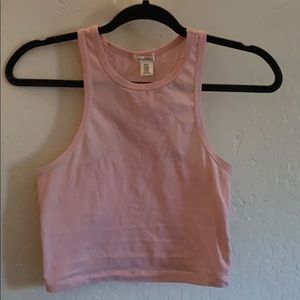 Pink racer back crop top